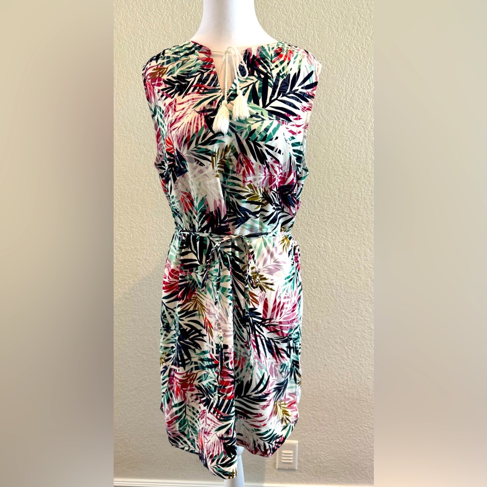 BeachLunchLounge Kayla “Palmilicious” Tropical Sleeveless Dress | Sz M | NWOT